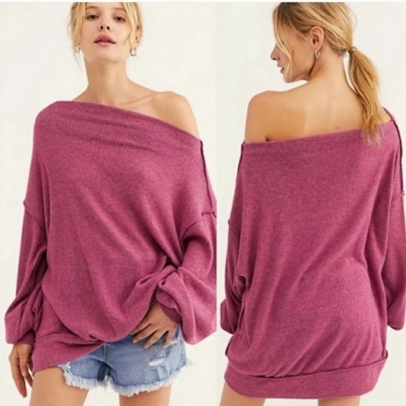 NWT Free People Main Squeeze Hacci Top Sweet Myrtle Size XS - Picture 1 of 12